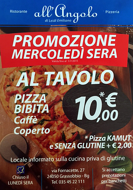 Ristorante Pizzeria All'Angolo Bergamo Ristorante Pizzeria Senza Glutine Bergamo